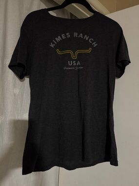 Kimes Ranch Charcoal Short-Sleeve Tee with Gold Logo